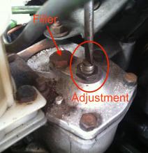 Steering box adjustment (Adwest box)